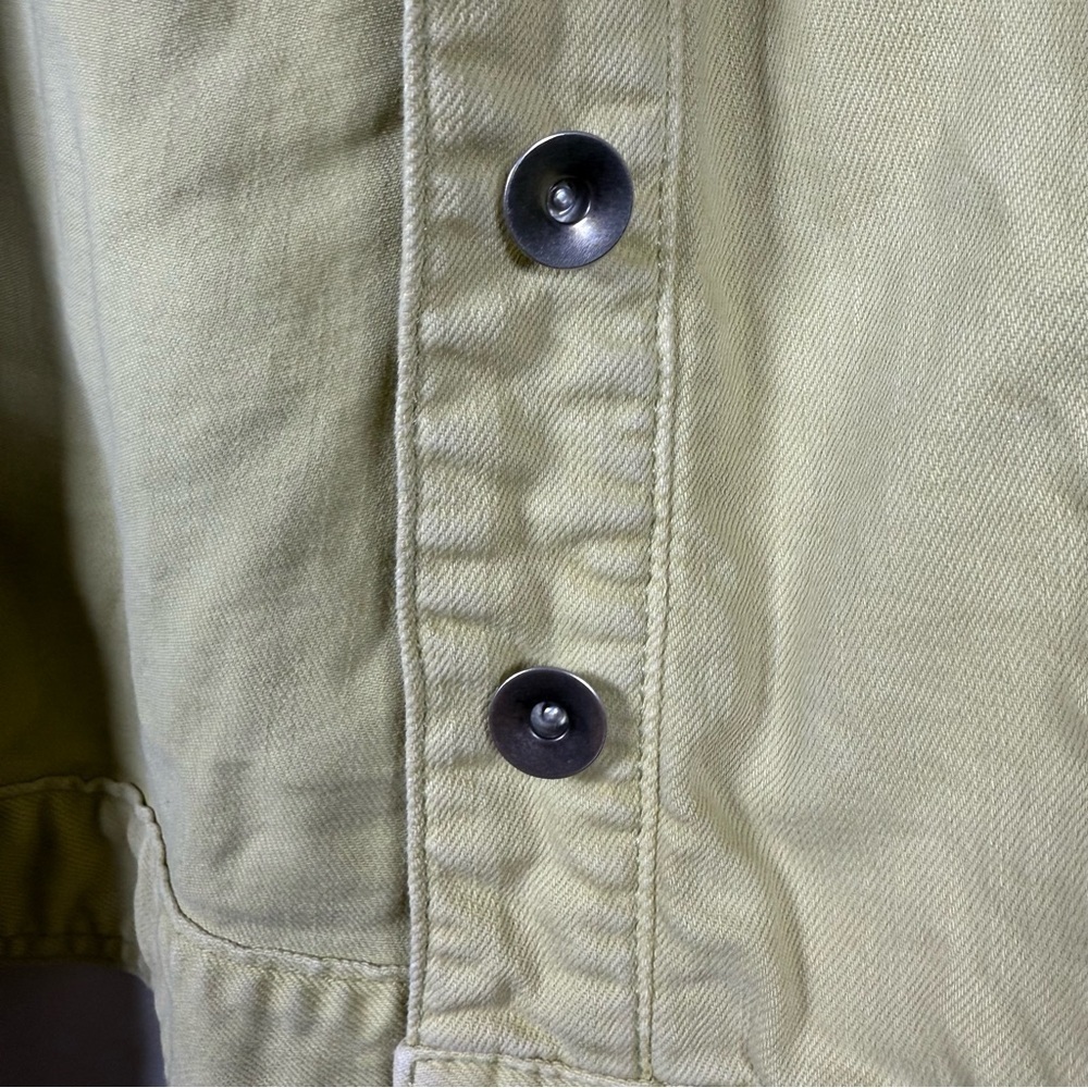 Chico’s Platinum Trucker Lime Green Denim Jacket Size Large - Picture 4 of 12